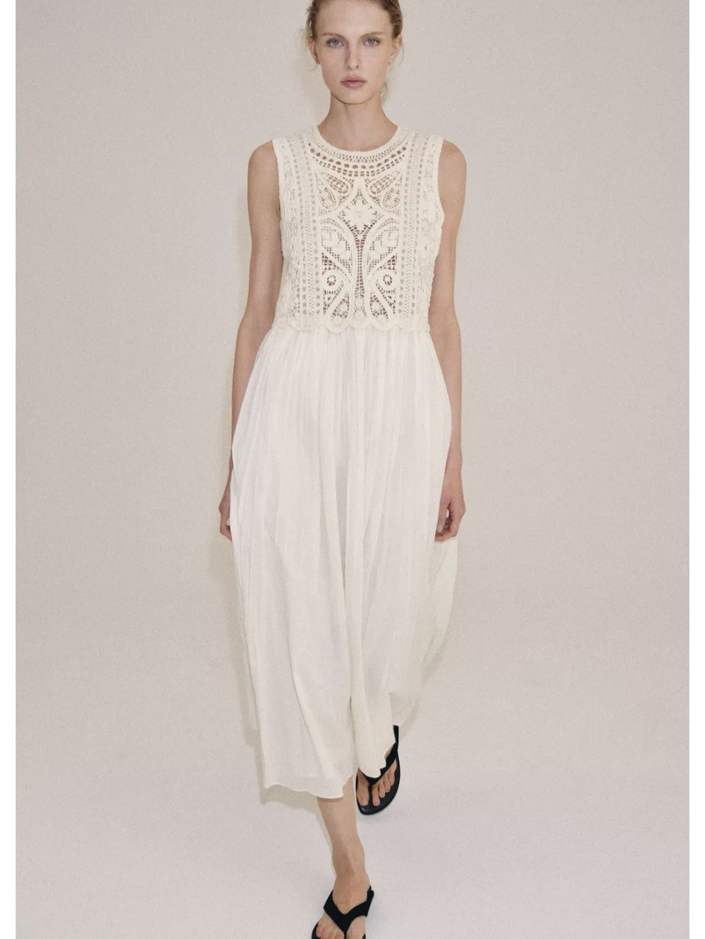 Romantic Embroidered Midi Dress